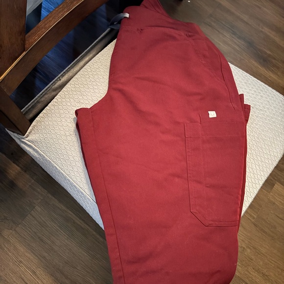 Figs Pants - Figs Men's Deep Red Cargo Pants